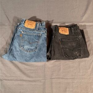 Lot of 2 Vintage 1990s Orange Tab Levi Denim Jeans